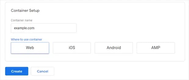 Google Tag Manager WordPress - Container Setup Web Button